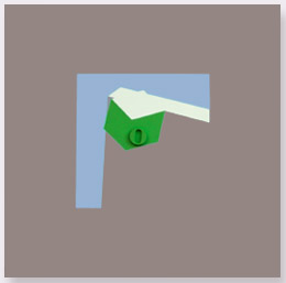 Ermanno Leinardi 2002 - spazio ambiguo - acrilico su tela  cm 40 x 40